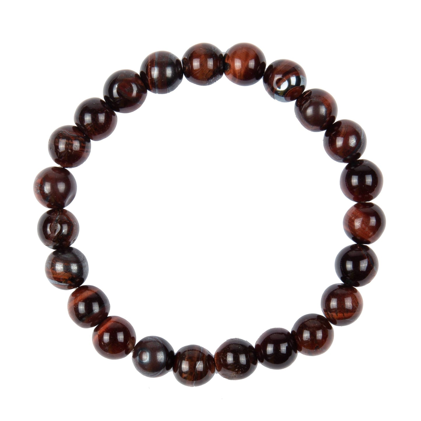 AB Red Tiger Eye Stone Stretch Bracelet MWB2969