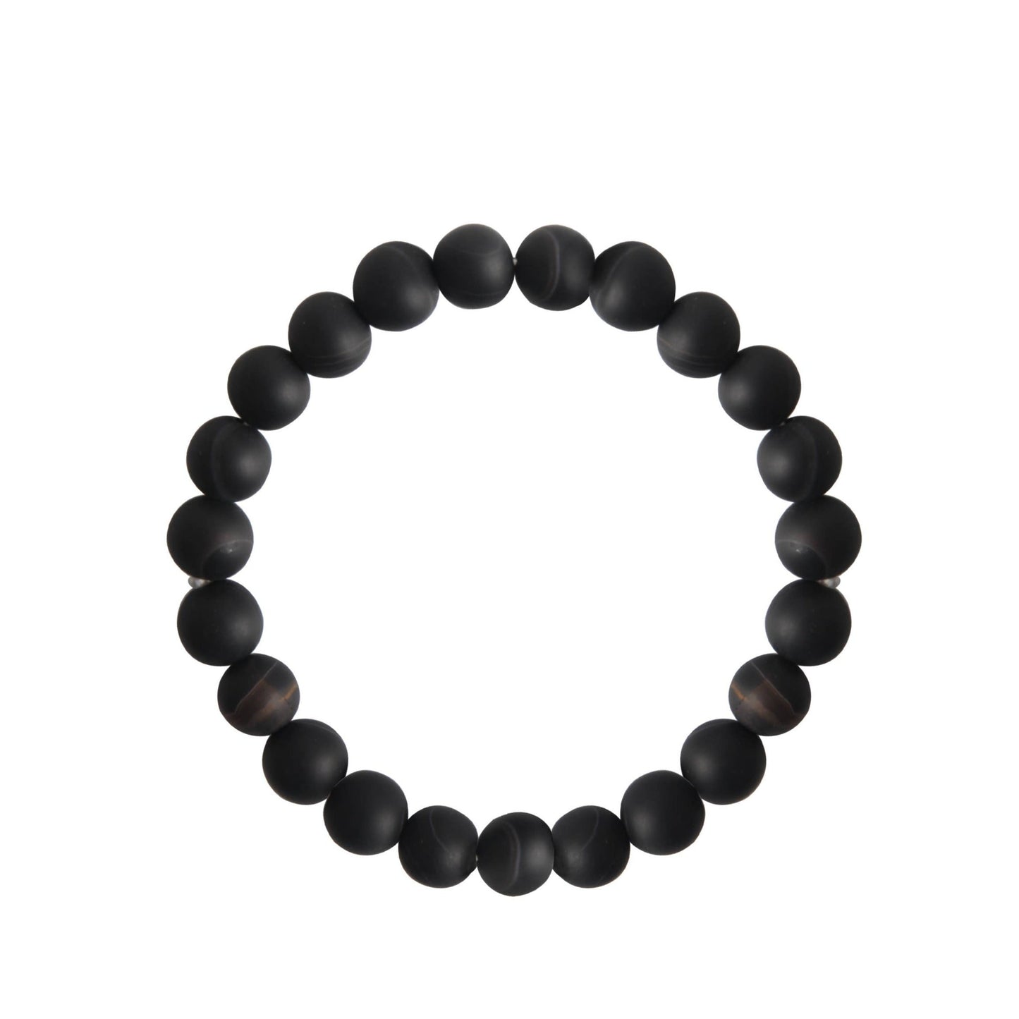 Black Striped Agate Stretch Bracelet MWB2077
