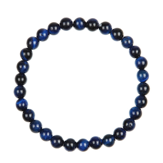 Blue Tiger Eye Stone Stretch Bracelet MWB2970
