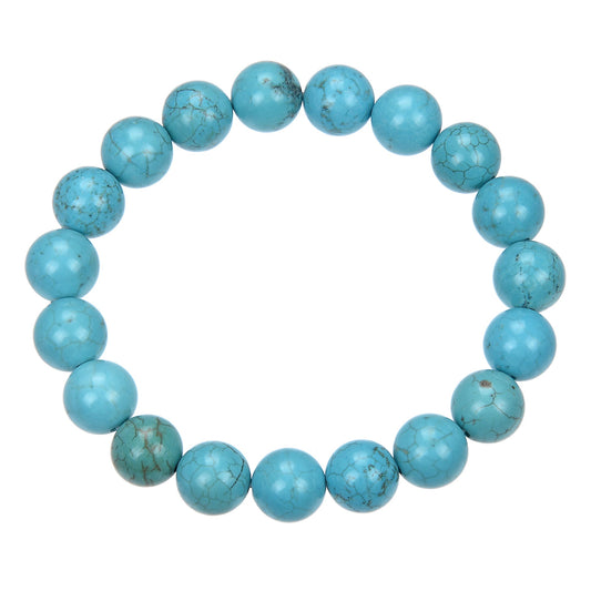 Crack Turquoise Stone Stretch Bracelet MWB1976