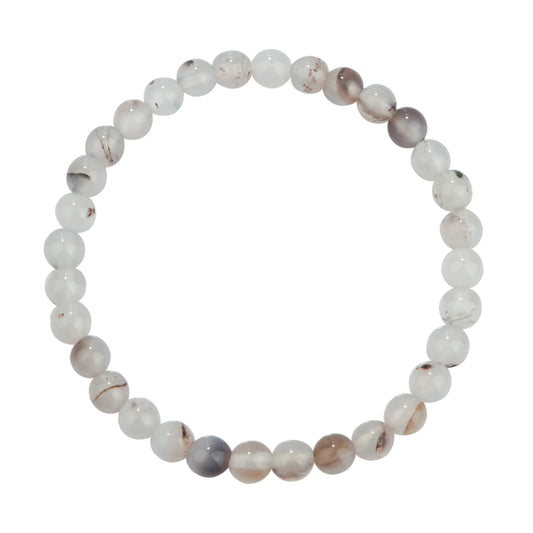 Dendritic Agate Stone Bead Bracelet MWB2054