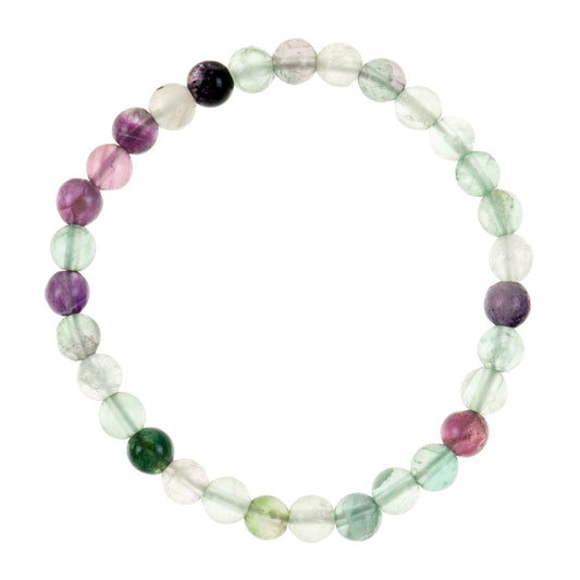Fluorite Stone Stretch Bracelet MWB3447