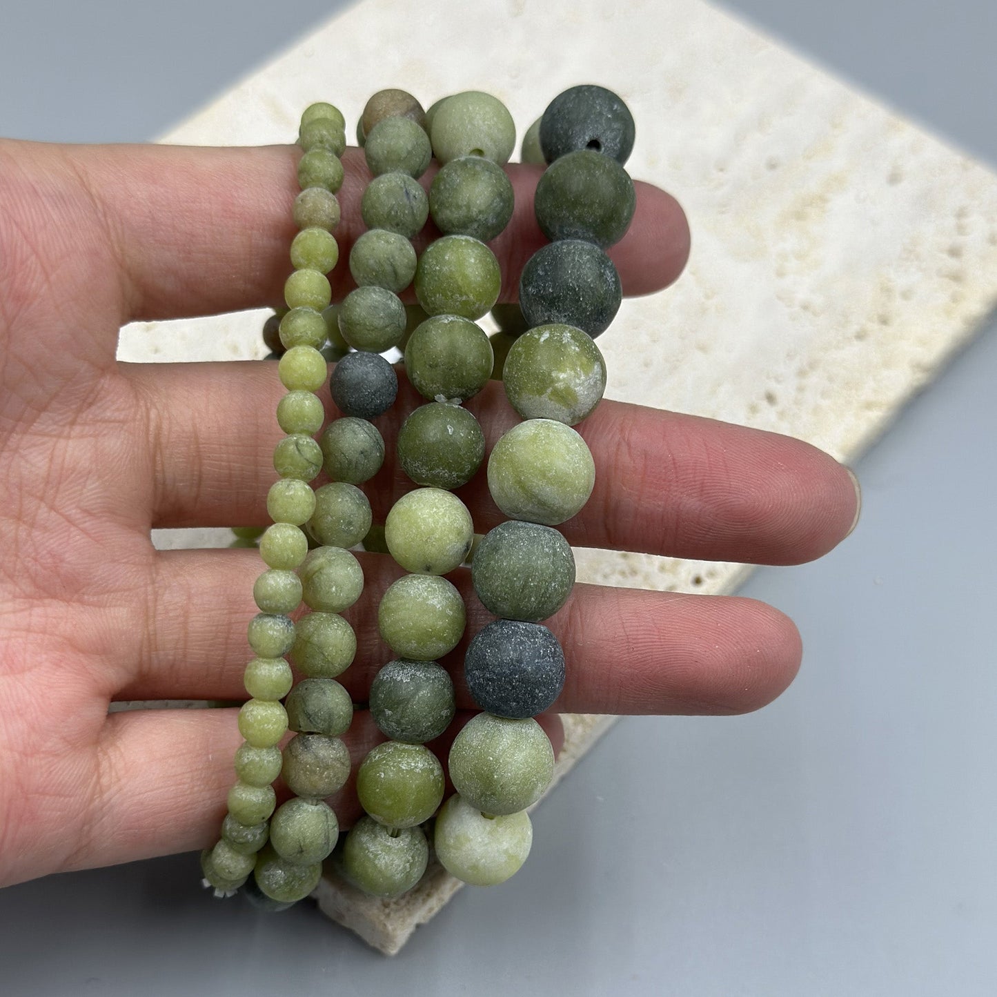 Olive Jade Natural Stone Bracelet MWB1874