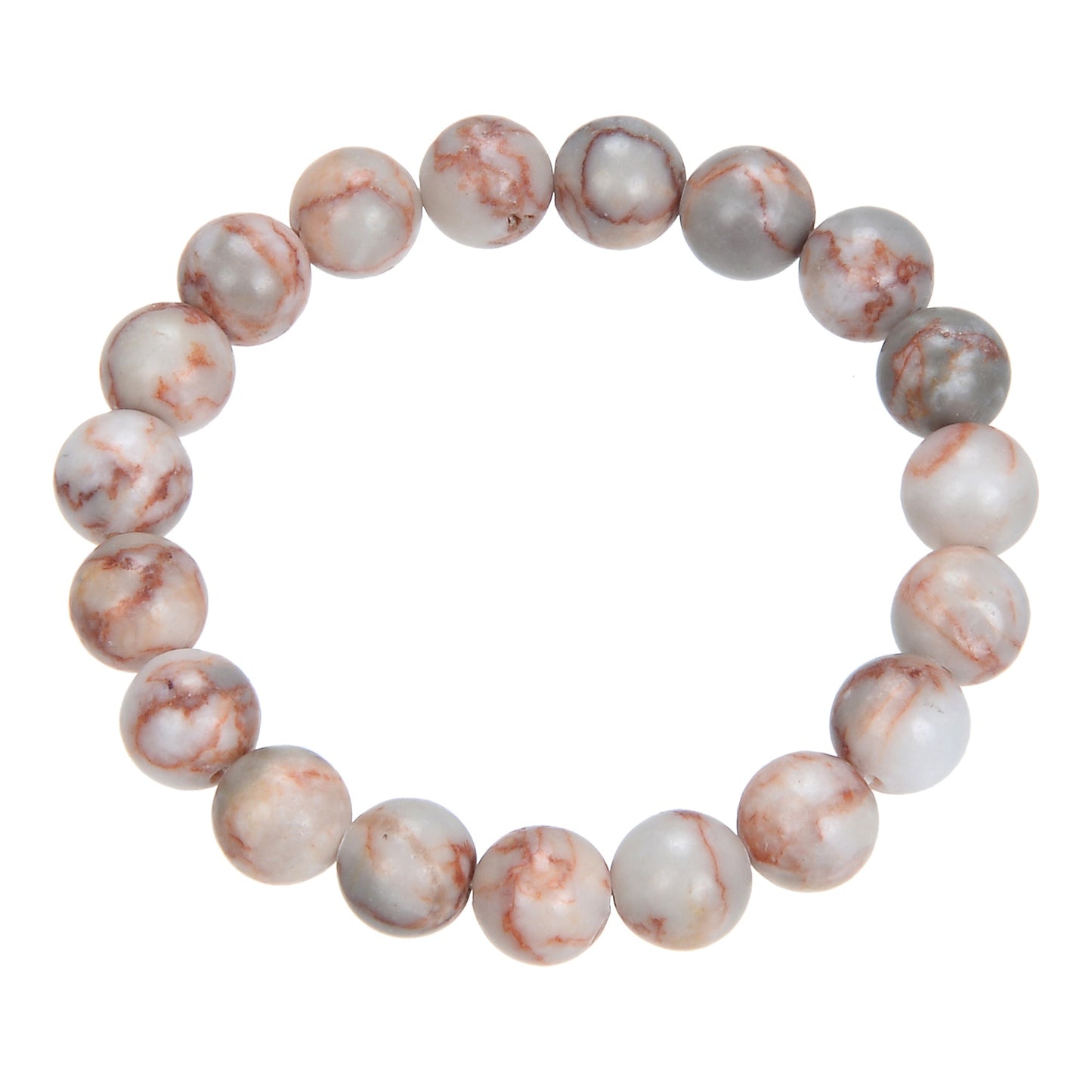 Red Network Stone Bead Bracelet MWB1991