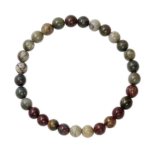 Red Turquoise Stone Bead Bracelet MWB2027