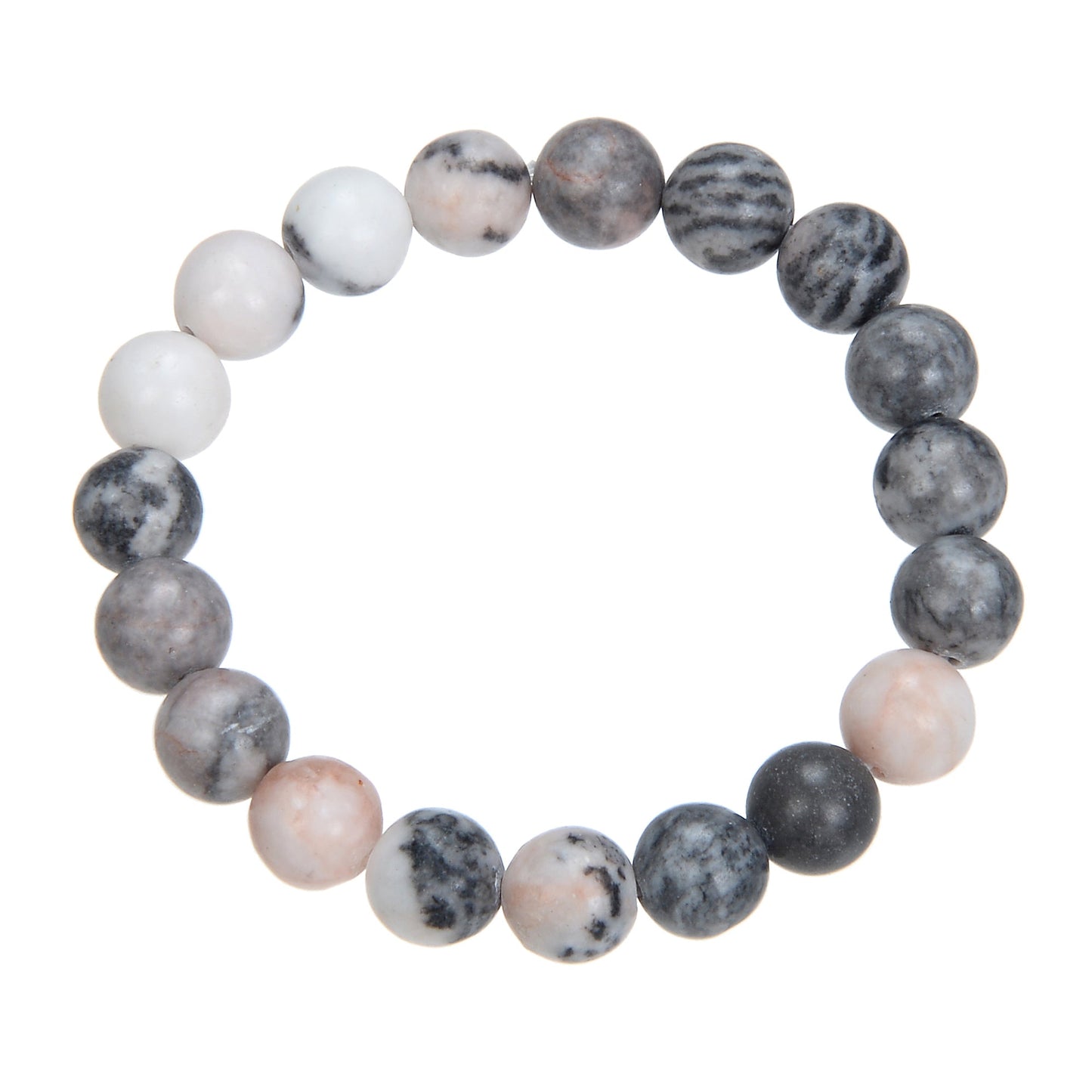 Rhodonite Stone Bead Bracelet MWB1979