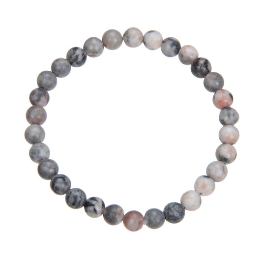 Rhodonite Stone Bead Bracelet MWB1979