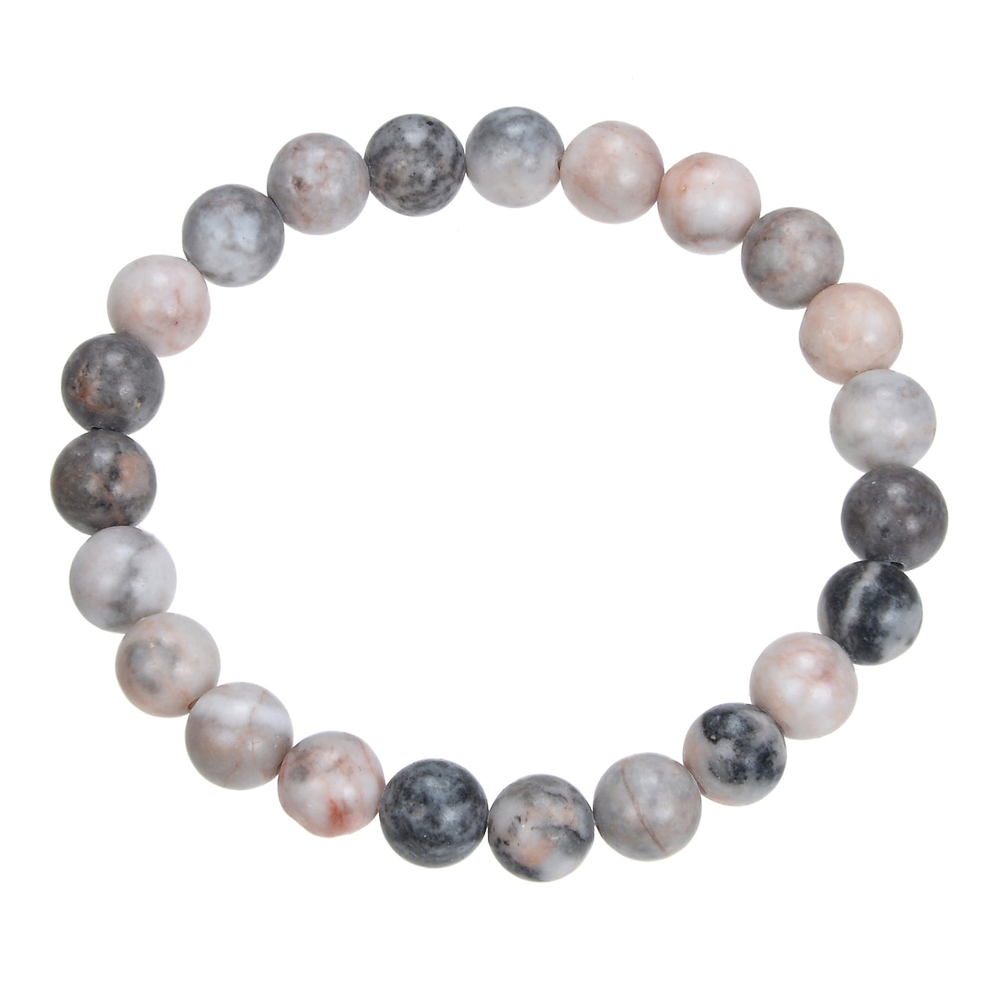 Rhodonite Stone Bead Bracelet MWB1979