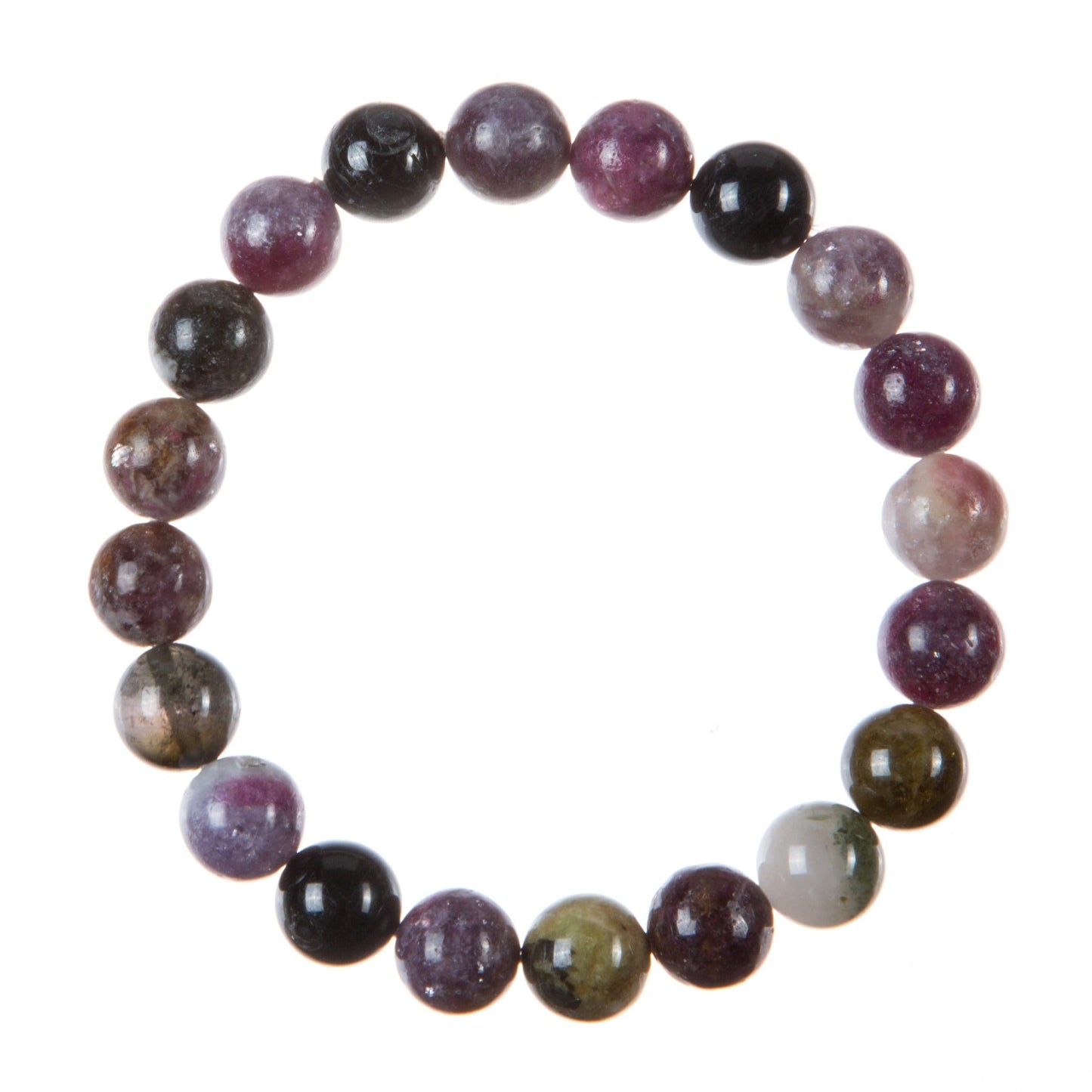 Tourmaline Stone Bead Stretch Bracelet MWB3617