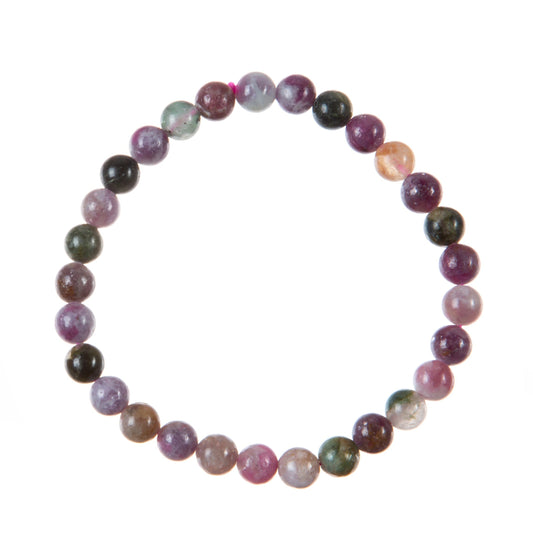 Tourmaline Stone Bead Stretch Bracelet MWB3617