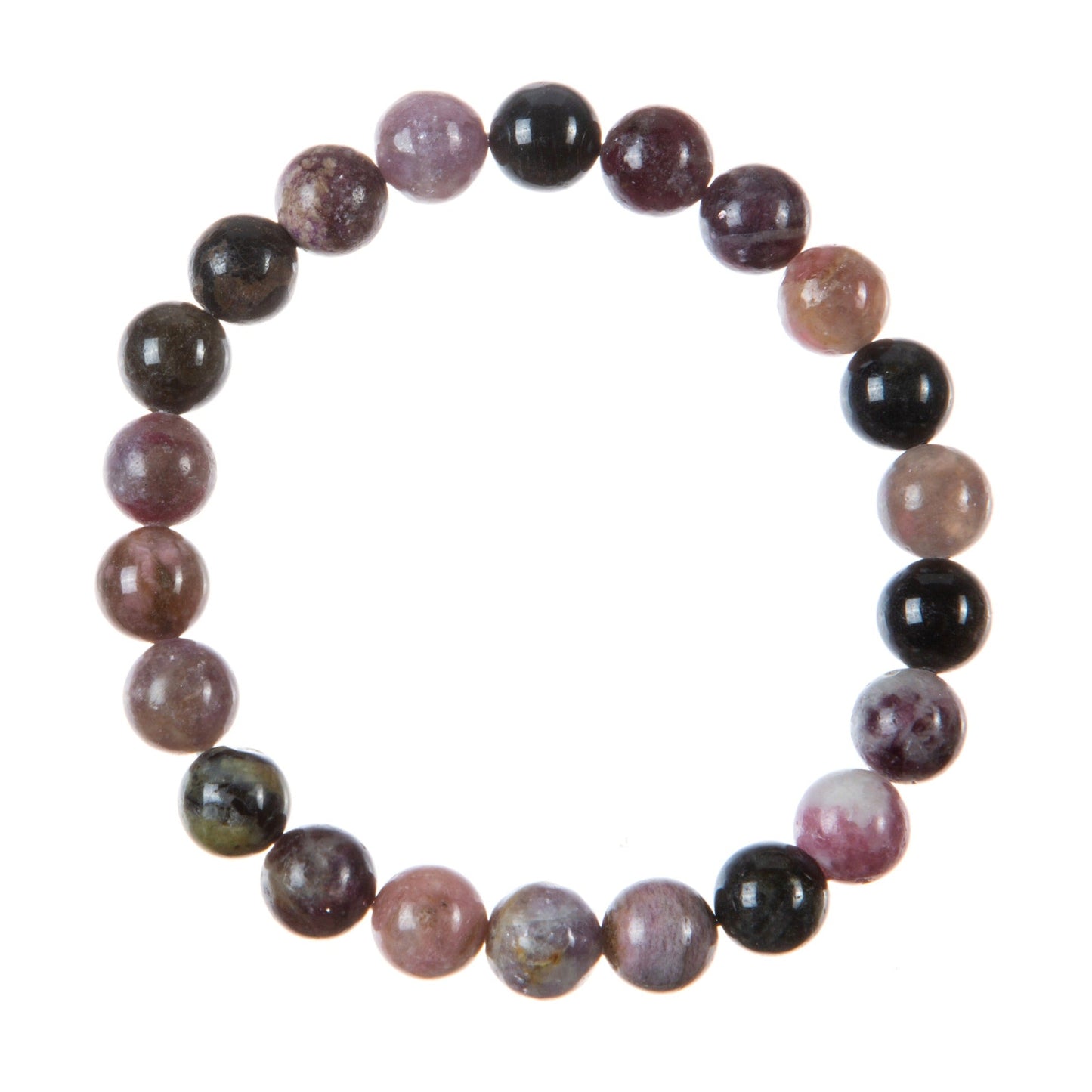 Tourmaline Stone Bead Stretch Bracelet MWB3617