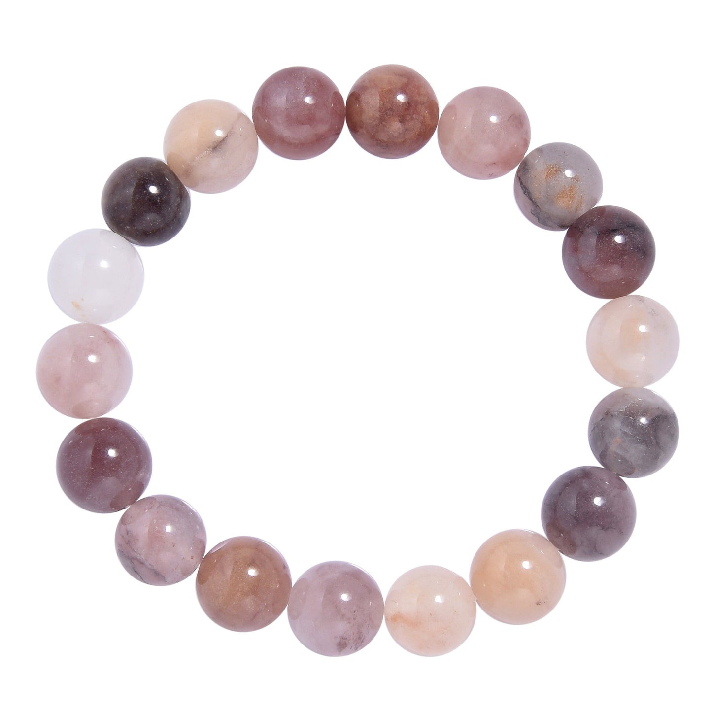 Violet Japer Stone Bead Stretch Bracelet MWB3710