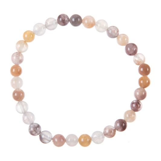 Violet Japer Stone Bead Stretch Bracelet MWB3710