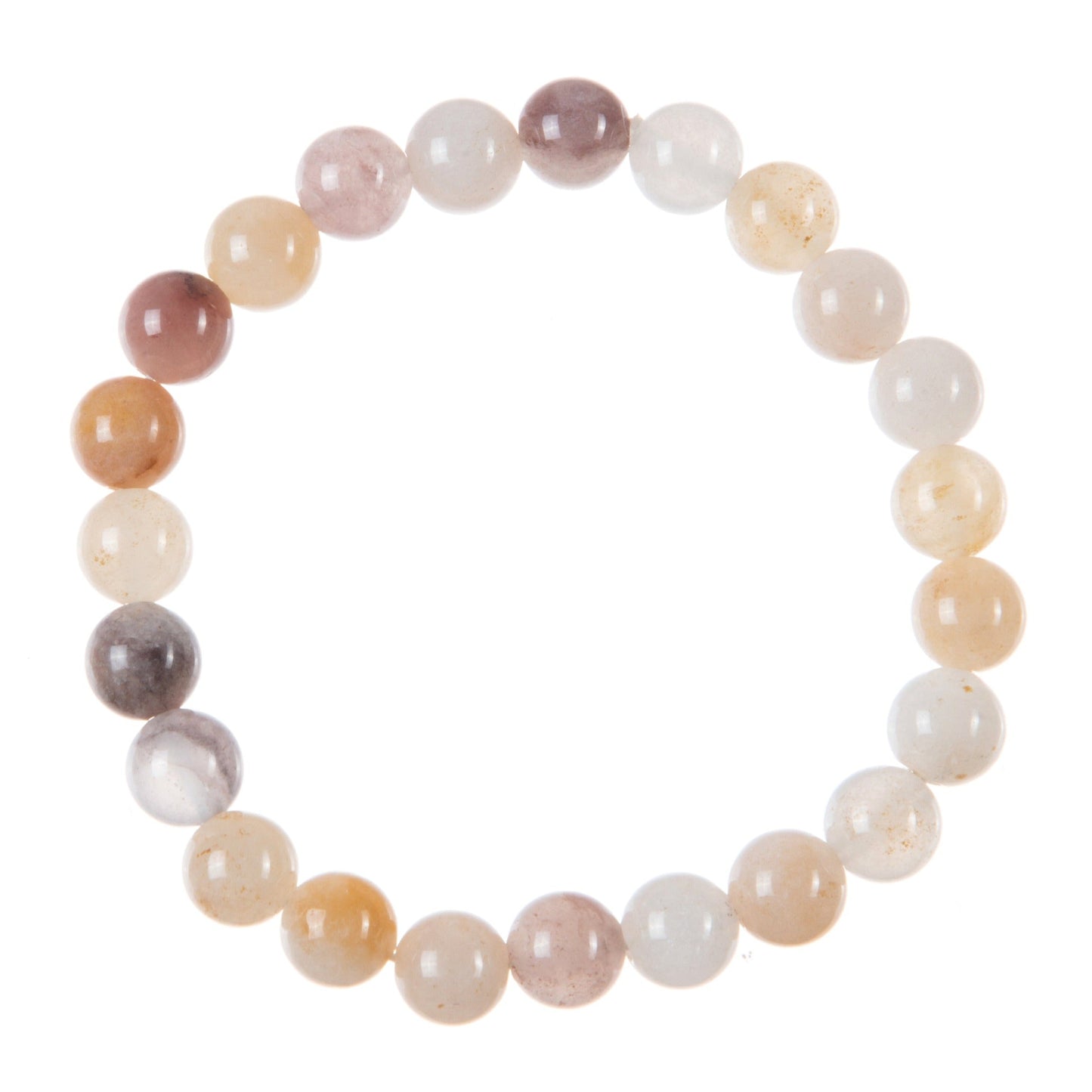Violet Japer Stone Bead Stretch Bracelet MWB3710