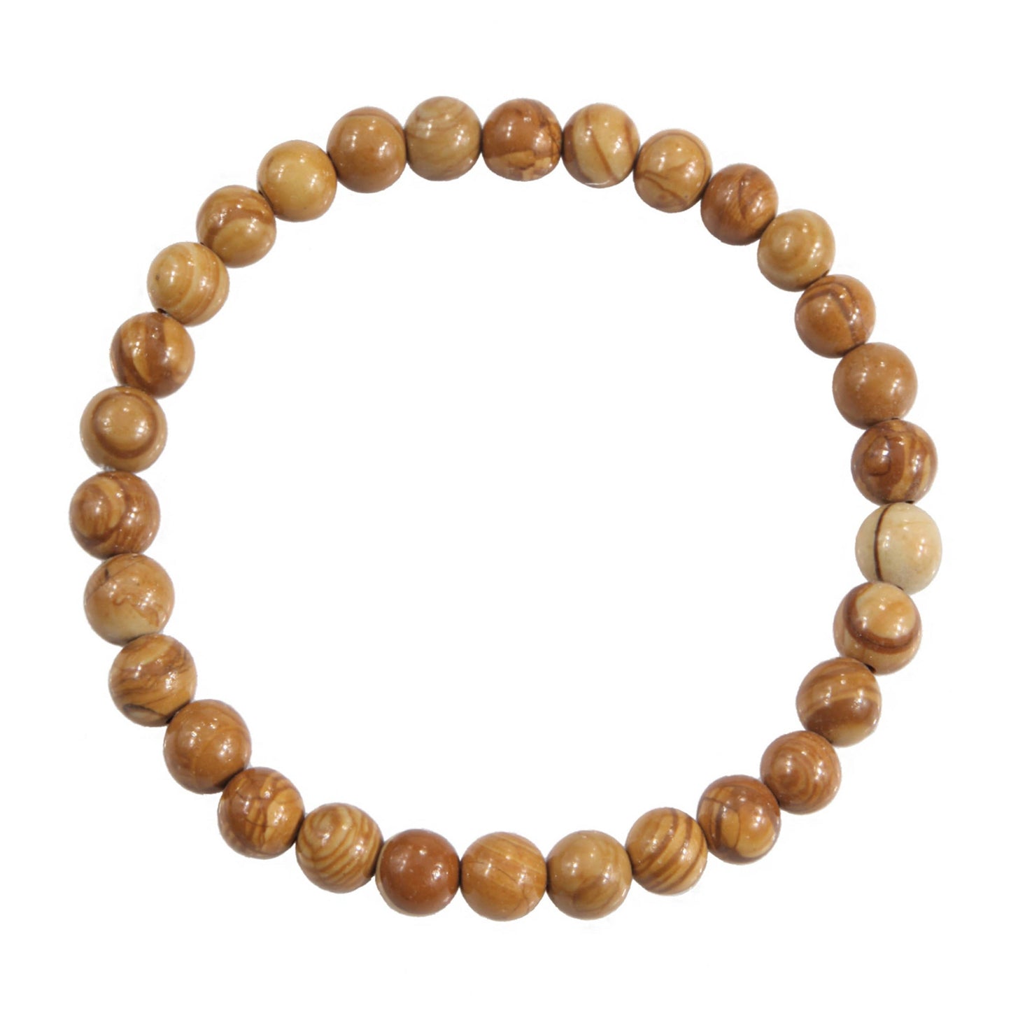 Woodenline Jasper Stone Stretch Bracelet MWB2052
