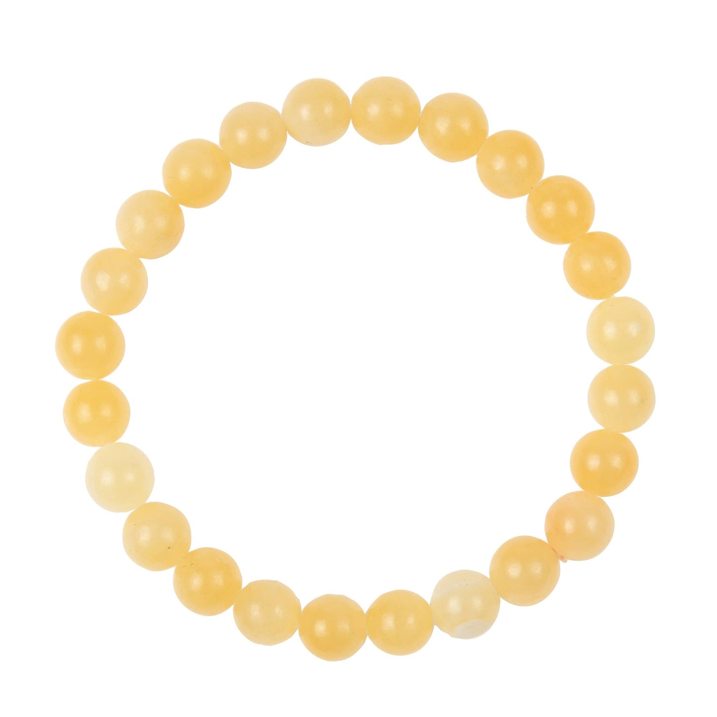 Yellow Jade Stone Stretch Bracelet MWB2971