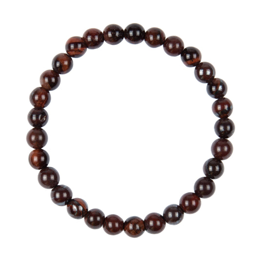 AB Red Tiger Eye Stone Stretch Bracelet MWB2969