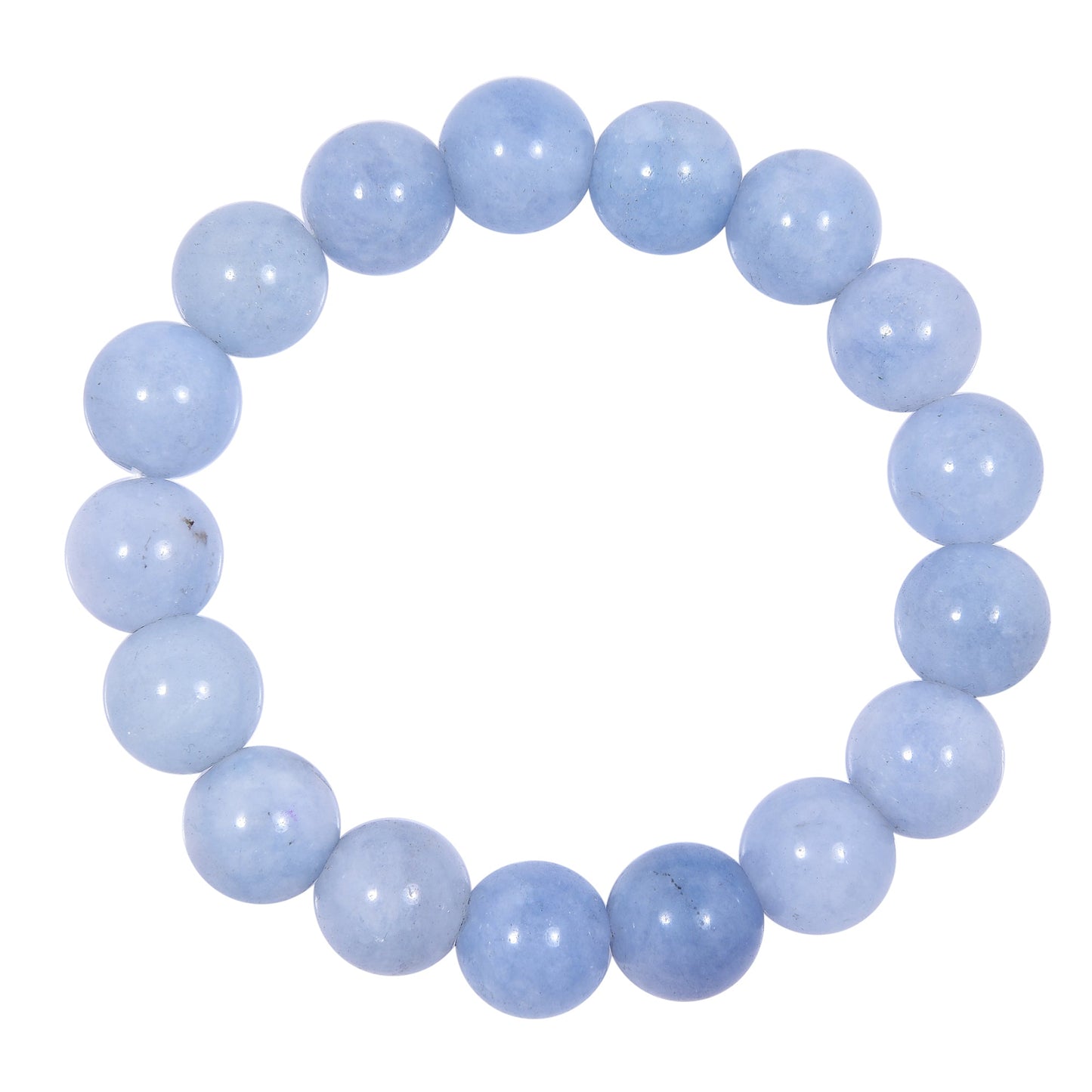 Blue Aquamarine Stone Bead Stretch Bracelets MWB3434