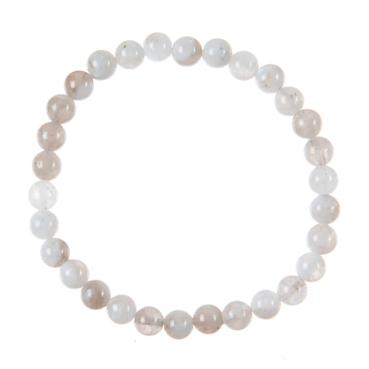 Moon Stone Bead Stretch Bracelet MWB3635