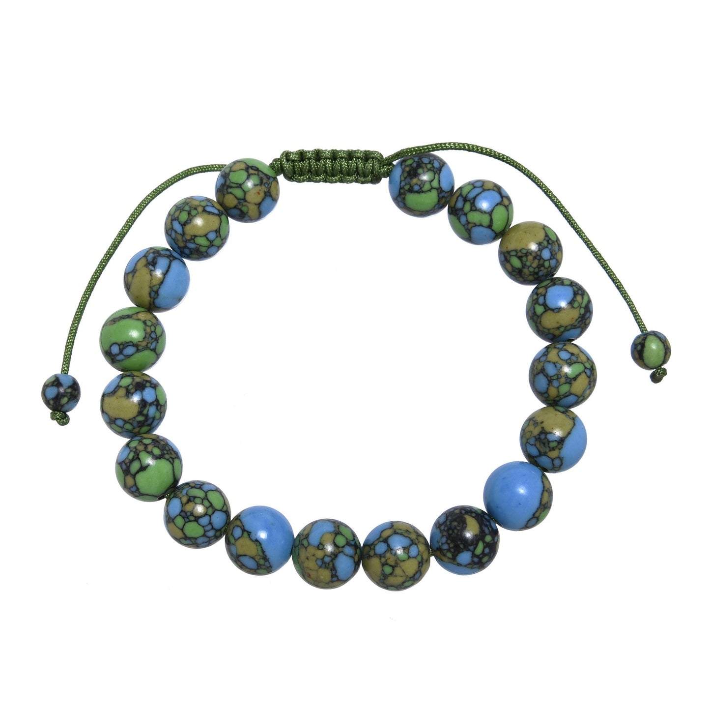 Tricolor Emperor Jasper Braided Bracelet MWB4165