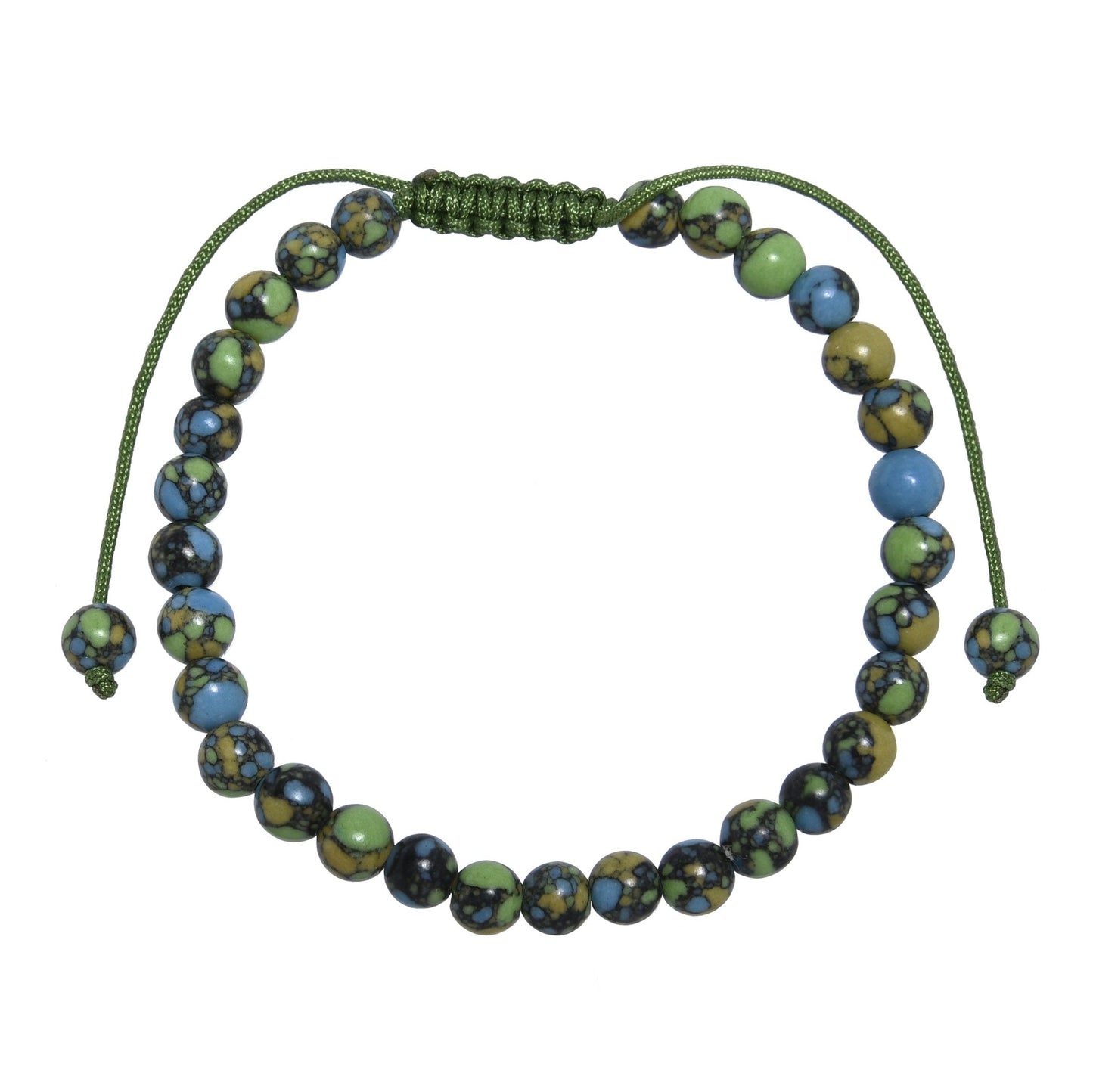 Tricolor Emperor Jasper Braided Bracelet MWB4165