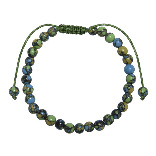 Tricolor Emperor Jasper Braided Bracelet MWB4165