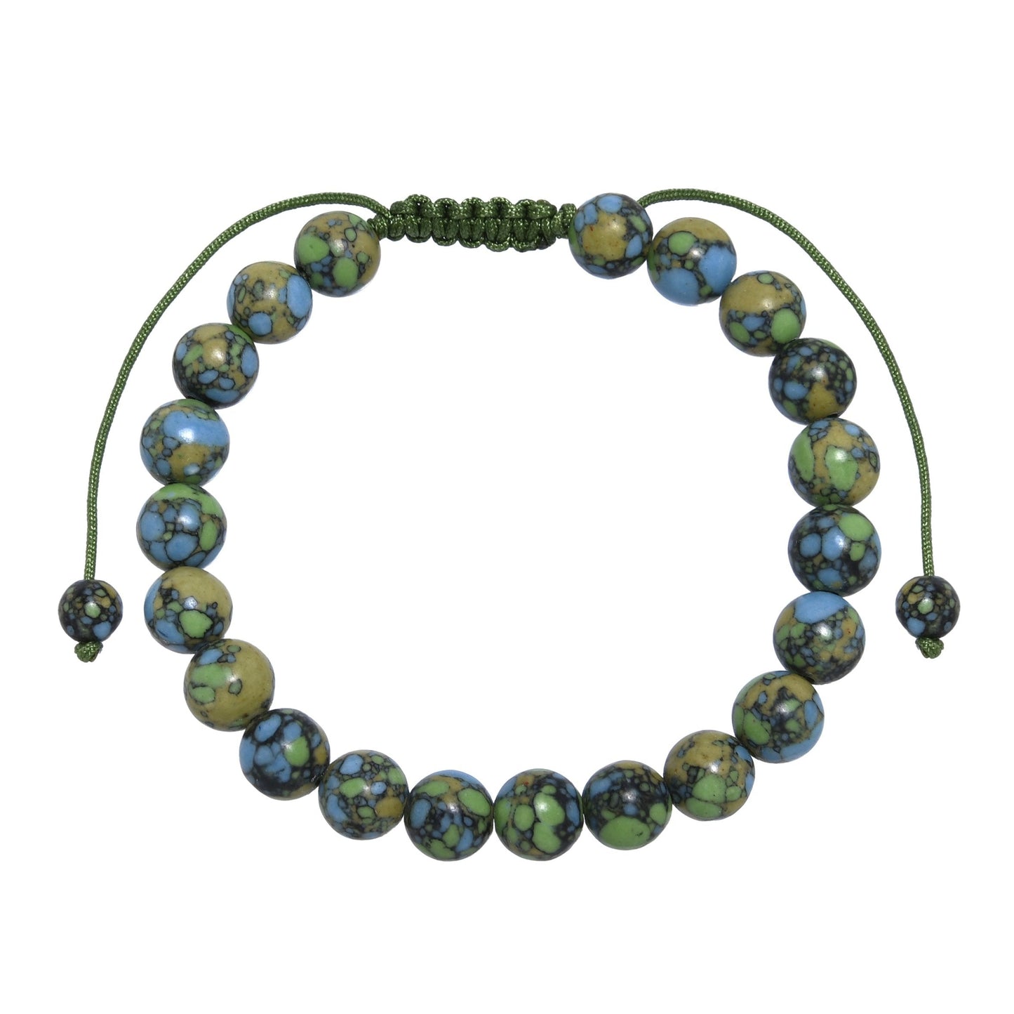 Tricolor Emperor Jasper Braided Bracelet MWB4165